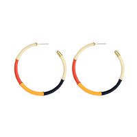 1 Pair Classic Style Color Block Enamel Alloy Earrings main image 5