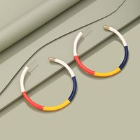 1 Pair Classic Style Color Block Enamel Alloy Earrings main image 3