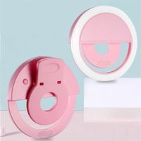 Rk12 Mini Round Mobile Phone Small Live Streaming Beauty Fill Light Ring Light Portable Shooting Charging Selfie Flash main image 4