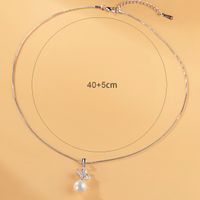 Fashion Shamrock Alloy Artificial Pearls Pendant Necklace main image 5