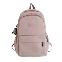 Women's Medium All Seasons Nylon Solid Color Fashion Square Zipper Functional Backpack sku image 5