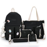 Women's Medium All Seasons Canvas Solid Color Fashion Square Zipper Functional Backpack main image 5
