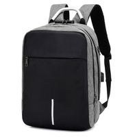 Unisex Medium All Seasons Polyester Solid Color Business Square Zipper Functional Backpack main image 4