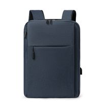 Unisex Large All Seasons Oxford Cloth Solid Color Fashion Square Zipper Functional Backpack sku image 2