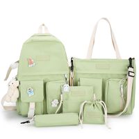 Women's Medium All Seasons Canvas Solid Color Fashion Square Zipper Functional Backpack main image 2