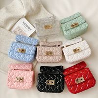 Women's Mini All Seasons Pvc Solid Color Streetwear Square Lock Clasp Chain Bag main image 6