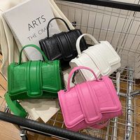 Women's Medium Pu Leather Solid Color Fashion Square Magnetic Buckle Crossbody Bag main image 6