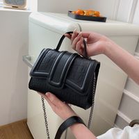 Women's Medium Pu Leather Solid Color Fashion Square Magnetic Buckle Crossbody Bag main image 2