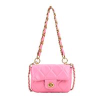 Women's Small All Seasons Pu Leather Solid Color Fashion Square Lock Clasp Chain Bag main image 3