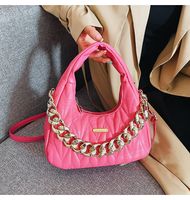 Women's Medium All Seasons Pu Leather Solid Color Fashion Chain Zipper Handbag sku image 2