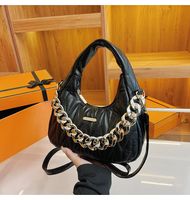 Women's Medium All Seasons Pu Leather Solid Color Fashion Chain Zipper Handbag sku image 6