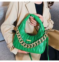 Women's Medium All Seasons Pu Leather Solid Color Fashion Chain Zipper Handbag sku image 4