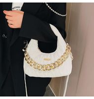Women's Medium All Seasons Pu Leather Solid Color Fashion Chain Zipper Handbag sku image 7