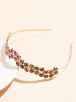 Fashion Geometric Alloy Plating Rhinestones Hair Band main image 3