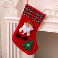 De Noël Bas De Noël Décorations De Noël Chaussettes De Noël Cadeau Sac Moyen En Peluche Stéréo Bas De Noël Pendentif sku image 3