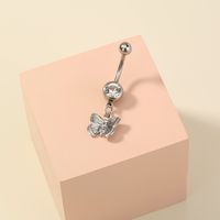 Fashion Butterfly Shell Snowflake Stainless Steel Grommet Eyelet Rhinestones Belly Ring 1 Piece main image 9