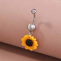 Fashion Butterfly Shell Snowflake Stainless Steel Grommet Eyelet Rhinestones Belly Ring 1 Piece main image 8