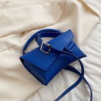 Women's Medium Pu Leather Solid Color Streetwear Square Magnetic Buckle Crossbody Bag sku image 5