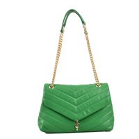 Women's Medium Pu Leather Solid Color Fashion Square Lock Clasp Crossbody Bag main image 2