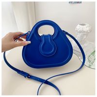 Women's Medium Pu Leather Solid Color Fashion Zipper Crossbody Bag sku image 5