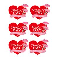 Mother's Day Heart Shape Pvc Holiday Gift Stickers main image 4
