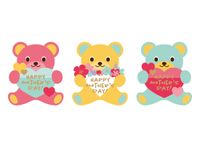 Mother's Day Heart Shape Pvc Holiday Gift Stickers sku image 3