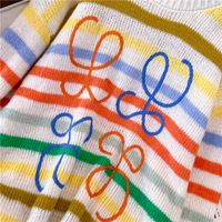 Fashion Stripe Knit Round Neck Long Sleeve Regular Sleeve Sweater main image 6