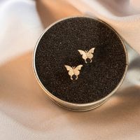 Simple Style Butterfly Alloy Inlay Rhinestones Ear Clips Ear Studs main image 4
