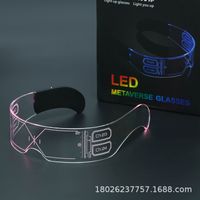 Hot-selling Fashion New Style Led Light-emitting Glasses sku image 9