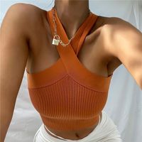 Women's Vest Tank Tops Backless Fashion Solid Color main image 1