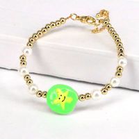 Moda Geométrico Cobre Barniz De Estufa Perla Pulsera sku image 2