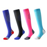 Unisex Sports Color Block Nylon Spandex Jacquard Socks main image 3