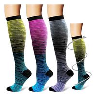 Unisex Sports Gradient Color Nylon Jacquard Socks main image 2