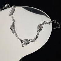 Sweet Geometric Alloy Artificial Pearls Necklace sku image 1