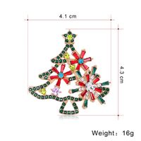 Fashion Christmas Tree Alloy Inlay Artificial Gemstones Brooches main image 2