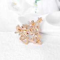 Fashion Christmas Tree Alloy Inlay Artificial Gemstones Brooches main image 5