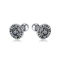 Mode Lettre Acier Inoxydable Boucles D'oreilles Boucles D'oreilles En Acier Inoxydable main image 4