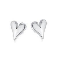 Fashion Heart Shape Stainless Steel Ear Studs Stainless Steel Earrings sku image 1
