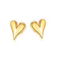 Fashion Heart Shape Stainless Steel Ear Studs Stainless Steel Earrings sku image 2