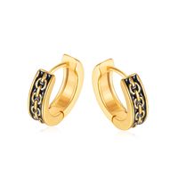 Fashion Solid Color Stainless Steel Earrings Enamel Stainless Steel Earrings sku image 2