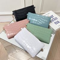 White Green Blue Pu Leather Solid Color Square Evening Bags main image 1