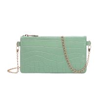 White Green Blue Pu Leather Solid Color Square Evening Bags sku image 2