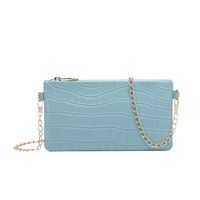 White Green Blue Pu Leather Solid Color Square Evening Bags sku image 3