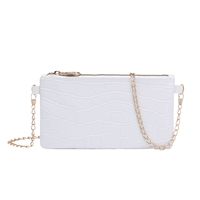 White Green Blue Pu Leather Solid Color Square Evening Bags sku image 1