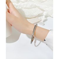 Fashion Solid Color Stainless Steel Bangle Stainless Steel Bracelets main image 4