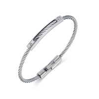 Fashion Solid Color Stainless Steel Bangle Stainless Steel Bracelets sku image 1