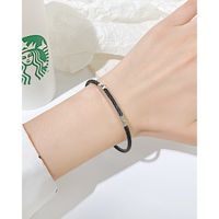 Fashion Solid Color Stainless Steel Bangle Stainless Steel Bracelets main image 2