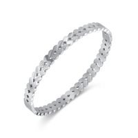 Fashion Leaf Stainless Steel Bangle Stainless Steel Bracelets main image 4