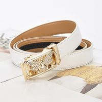 Fashion Butterfly Leather Metal Button Rhinestones Belt main image 2