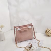 Women's Medium Spring&summer Pvc Solid Color Fashion Square Zipper Bag Sets sku image 3